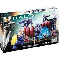 Mega Bloks Halo Promethean Waror Playset ชุดดับเพลิง Rhino Unsc Fireteam Taurus ทีมวิคตอเรียสำหรับเด็กอะนิเมะบล็อกตัวต่อของเล่น