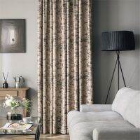 EM (Ready Stock) 1PC Luxury Nordic Minimalist Modern Velvet Bronzing Thicken Blackout Curtains for Living Room Bedroom Atmospheric High-end Darkening Flannel Decorative Curtains