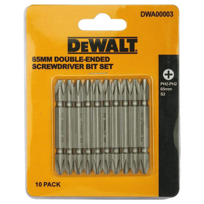 DEWALT DWA00003 Double Ended PH2 Screwdriver Bit Set 10 Pcs. (65 mm)