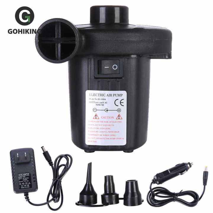 ปั๊มลมไฟฟ้า150W กลางแจ้ง Airbed เรือ Yoga Ball Inflator Lazada.co.th