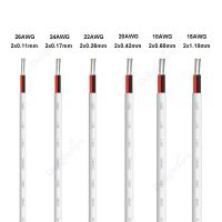 [HOT JJRQQZLXDEE 574] 2pin ลำโพงลวด22AWG 20AWG 18AWG หุ้มด้วย PVC สายไฟฟ้า12V 2ตัวนำสายไฟสำหรับ LED ในสวนไฟรถยนต์เสียงโครงการ