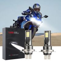 สำหรับ Yamaha YZF R1 2007-2014 R3 2015 2016 2017 (โคมไฟหัว)-ด้านหน้า LED หลอดไฟหน้า6000พัน12โวลต์-32โวลต์สดใสสีขาว Qty2