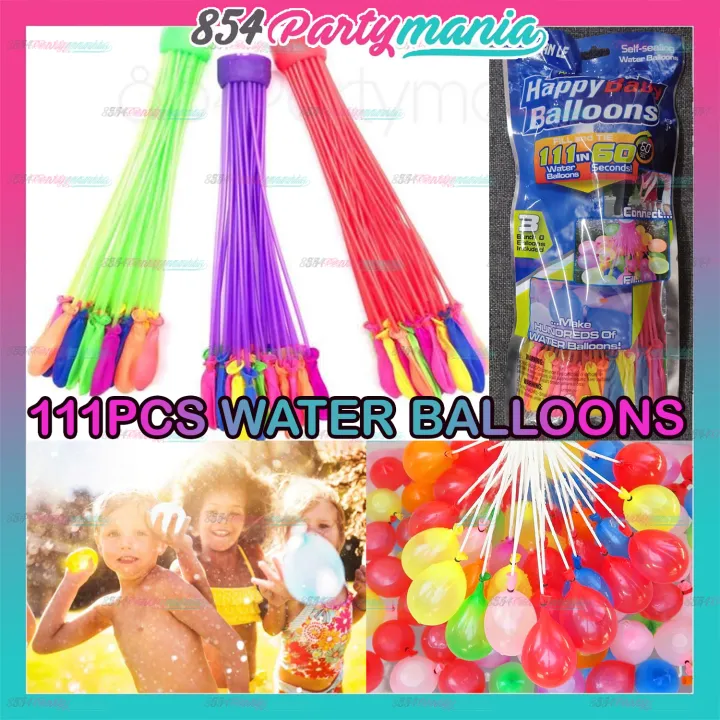 Water Balloon Fill in 111pcs water balloons in a second pools and water ...