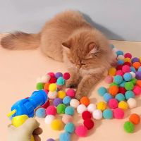 Interactive Teaser with plush ball Training Kittens Pompoms Games Pets Supplies