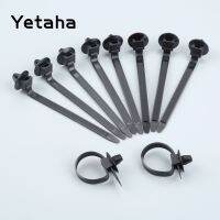 Yetaha 50PCS สายยึด Ties ไนลอนสีดำรถสายเคเบิลรถยนต์สายคล้อง Push Mount สายรัดสายไฟคลิปตัวยึด Clamp