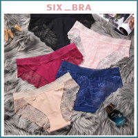 Six_Bra ผู้หญิงลูกไม้ผ้าไหมน้ำแข็งกางเกงในจีสตริงสำหรับผู้หญิง Soft Healthy กางเกงในต้านเชื้อแบคทีเรีย AAA18