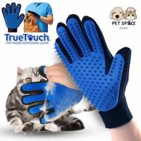 TRUE TOUCH Pet Glove C แปรงขนสัตว์เลี้ยง หวีขนหมาและขนแมว แปรงขนสุนัข