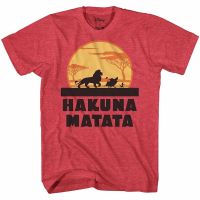 Lion King Hakuna Matata Land World Adult Mens Tee Graphic T-Shirt Sports Plus Size Christmas Gift