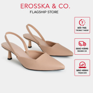 Erosska - Giày cao gót mũi nhọn phối dây quai mảnh cao 5cm màu nude _ EH042 thumbnail