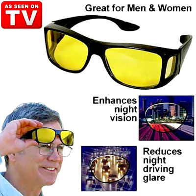 แว่นตาใส่ขับรถกลางคืน และกลางวัน HD Vision Wrap Arounds ทำให้ทัศนวิศัยในการมองเห็นดีขึ้น สินค้าพร้อมส่ง