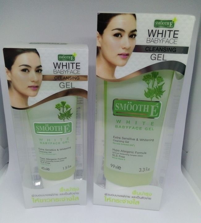 smooth-e-extra-white-sensitive-gel-เจลล้างหน้า-สำหรับผิวบอบบางแพ้ง่ายและมีแนวโน้มเป็นสิว-สูตร-ไม่มีฟอง