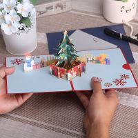 3D Christmas Tree Pop Up Card Gift Greeting Cards for Winter Holiday New Year