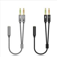 2021 Y Splitter Headphone for Computer 3.5mm 1 Female to 2 Male 3.5mm Mic Audio Y Splitter Cable Headset to PC Adapter AUX Cable