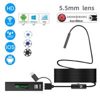 5.5mm WiFi HD Endoscope 720P Wireless Borescope USB Car Inspection Snake Camera for iPhone Android Samsung Huawei Ipad PC Tablet