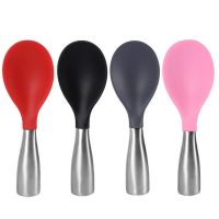 ↂ Rice Spoon Standing Design Round Edge Stainless Steel Heat-resistant Rice Paddle Home Kitchen Gadgets