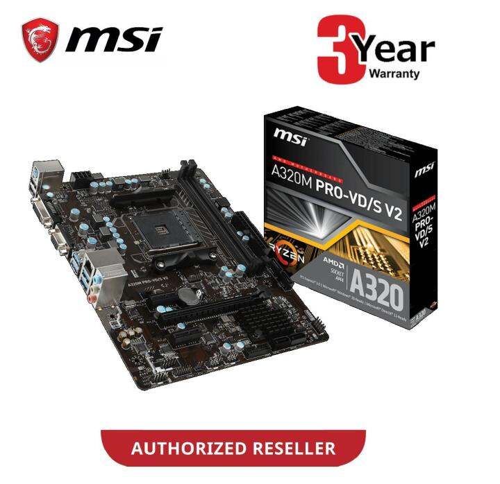 MSI A320M PRO-VD/S V2 Motherboard AMD AM4 A320M PRO-VD PLUS Mainboard ...