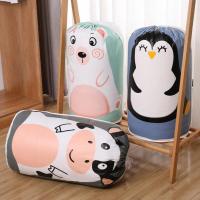 Large Capacity Quilt Storage Pouch Waterproof Quilt Organizer Bag Adorable Cartoon Animals Organizer Bag For Bedroom