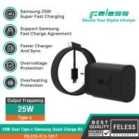 FELESS ชุดชาร์จเร็ว Samsung PD 25W Type-C ถึง Type-C Super Fast Charge 2.0 Super Fast Charge ป้องกันความร้อนสูงเกินไป เหมาะสำหรับ Samsung Series