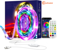 Smart LED Light for Bedroom TV Chasing Effect RGBIC Dream RGB Light Strip USB APP Control Music Sync Color Changing with Remote LED Strip Lighting