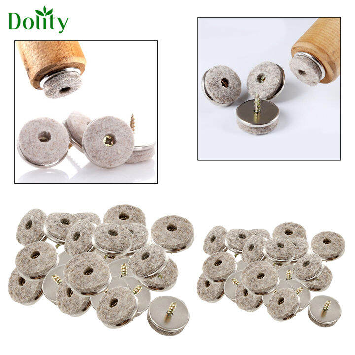 Dolity 48Pcs Nailon Furniture Table Chair Leg Wood Floor Protectors