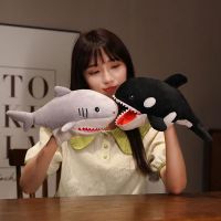 Cute Marine Animals Plush Toy Hand Finger Story Puppet Stuffed Shark Octopus Penguin Educational Doll