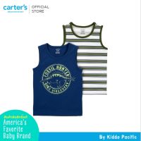 CARTERS 2PK TANK DINOBLUE คาร์เตอร์เสื้อยืดแขนกุดเด็กผู้ชาย ลายไดโน เซท 2 ชิ้น L10