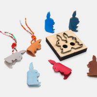 Cute Rabbit Leather Cutting Mould DIY Handcraft Leather Template Pendant Ornament Making Leather Tool Decoration Punching Die