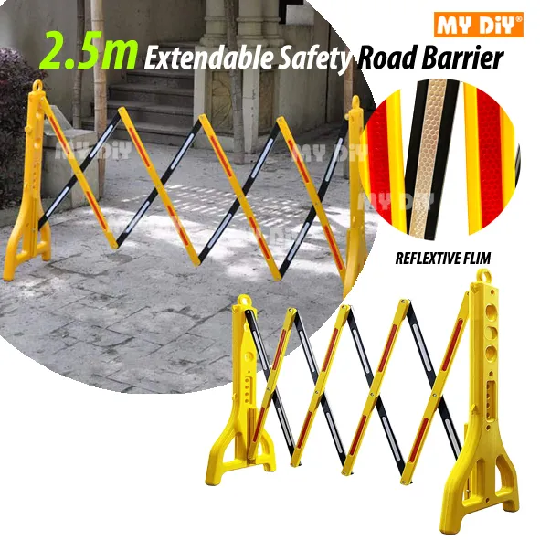 MYDIY Online2u - 2.5m Extendable Safety Barrier Road Barrier 2.5m ...