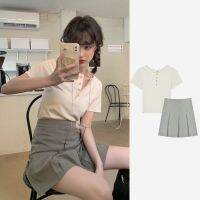 Playful and lively two-piece suit high sense womens wear cool style 2020 new summer Korean style small man large size