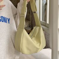 【Hot Sale】 Large-capacity bag female 2023 new soft leather niche commuter tote college students class shoulder Messenger