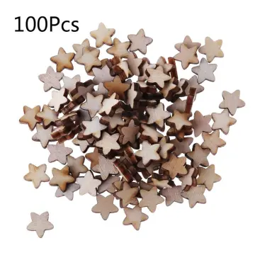 100pcs 1cm Multicolor Mini Wooden Buttons With Classic Style