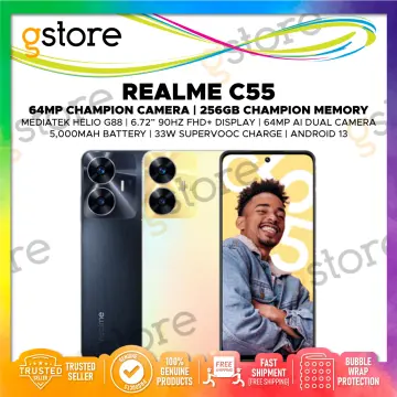 Realme C55, 6+128/8+256, 6.72 FHD+ Display, Mediatek Helio G88, Slim  7.89mm Profile, 64MP ProLight AI Camera