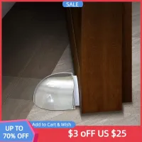 1/2pcs Transparent Door Stopper Self Adhesive Door Holder Catch Floor Mounted Door Stop for Protection of Wall and Furniture