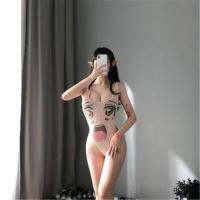 New Sukumizu Elastic Open Crotch One-Piece Swimsuit Cosplay Clothes Cartoon Sexy Lingerie Tights