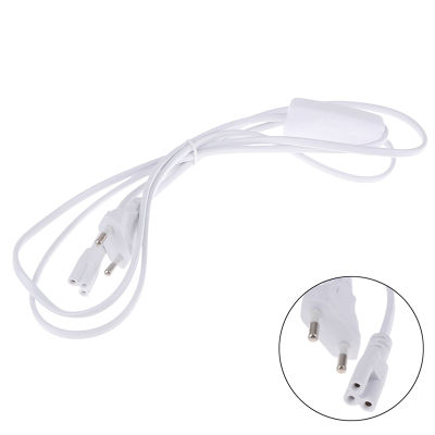 Luhuiyixxn 1.8m Lighting Accessory 220V EU Plug Switch Cable For T5 LED Tube T8 Wire ON OFF
