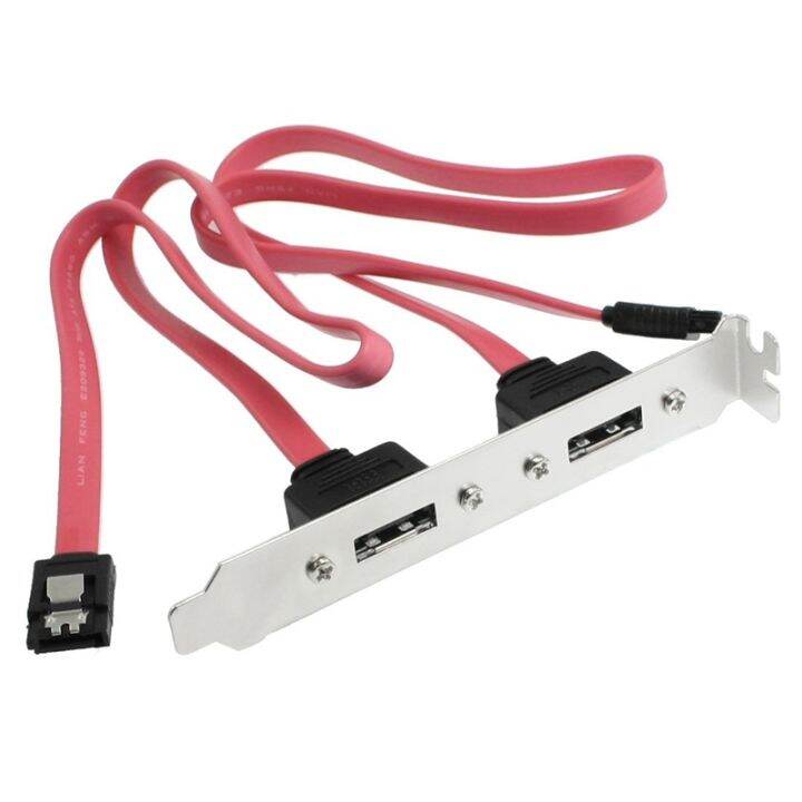 Dual Port SATA Serial ATA Cable to ESATA Bracket Adapter Cable Lazada