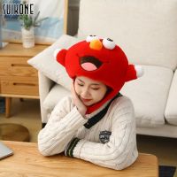 Suikone Red blue cute emoji hood hat Plush hood Photo props Photo props Cartoon headgear 42*30CM