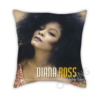 xzx180305   Diana Ross 3D พิมพ์โพลีเอสเตอร์ตกแต่งปลอกหมอนสแควร์ซิปพัดลมของขวัญการตกแต่งบ้าน H02