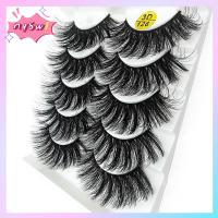 NQSW SKONHED 5 Pairs ผู้หญิง เป็นธรรมชาติ ปุย ขนตาปลอม 3D Faux Mink Hair Crisscross ต่อขนตา