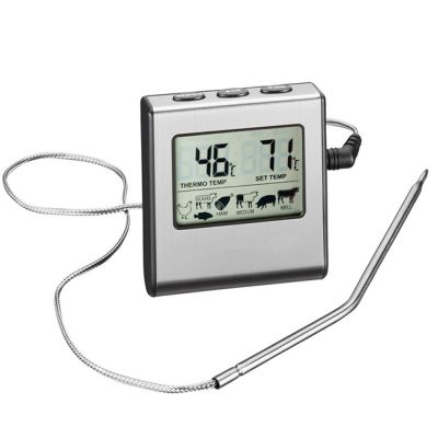 ●▬ 1pcs Digital BBQ Meat Kitchen Thermometer Grill Oven Thermomet With Timer Stainless Steel Probe Cooking Kitchen Thermometer