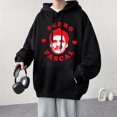 Funny I Heart Pedro Pascal print Hoodie Men Fashion Casual Loose Hoodies I Love Pedro Pascal Movie TV Actor Tops Size XS-4XL