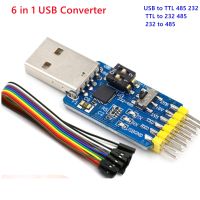 ✆ USB to TTL 485 232 converter CP2102 controller board USBCAN serial port shield 6 in 1 transceiver data transducer module