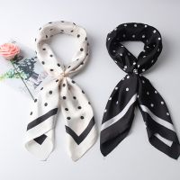 【Miki Xinyuan】 Dot PrintScarf หญิงผ้าคลุมไหล่ขนาดเล็ก AndBandana หัวผ้าพันคอสำหรับผู้หญิงสแควร์ Headkerchief คอผ้าพันคอสุภาพสตรี70x70cm