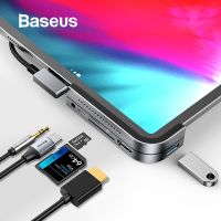 Baseus ฮับฮับ USB C 12.9 11 2018ชนิด C ฮับเป็น HDMI USB 3.0 PD พอร์ต3.5มม. แจ็ค USB-C อะแดปเตอร์ฮับ USB สำหรับ Macbook Pro