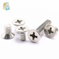 【✲High Quality✲】 chenyoufang 100Pcs M1.4 * 3Mm/4Mm/5Mm/6Mm/8Mm/304สแตนเลสเมตริกด้ายแบนหัว Countersunk หัวสกรู