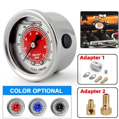 ♚ NPT 1/8 Oil Fuel Pressure Gauge for Honda Civic CRX Acura Mitsubishi Eclipse Car Fuel Oil PSI Pressure Liquid Filled Gauge