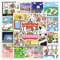 Cartoon Kawaii Minini Stickers Cute Aesthetic Decals DIY Skateboard Laptop Luggage Motorcycle Phone Waterproof Child Toy PVC