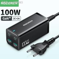 Gxal46093 Rocoren GaN 100W เครื่องชาร์จตั้งโต๊ะชาร์จเร็ว4.0 QC 5.0 3.0 USB-C Type C ชาร์จ USB สำหรับ MacBook iPhone แล็ปท็อป