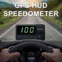 C80 C90 C60S C60เครื่องวัดความเร็ว GPS แบบดิจิตอลระบบสัญญาณเตือนเรื่องความเร็ว HUD ของรถยนต์