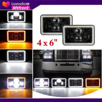 ไฟหน้า LED ขนาด4x6นิ้วไฟสูงไฟต่ำ DRL สำหรับ Peterbilt Kenworth Freightliner